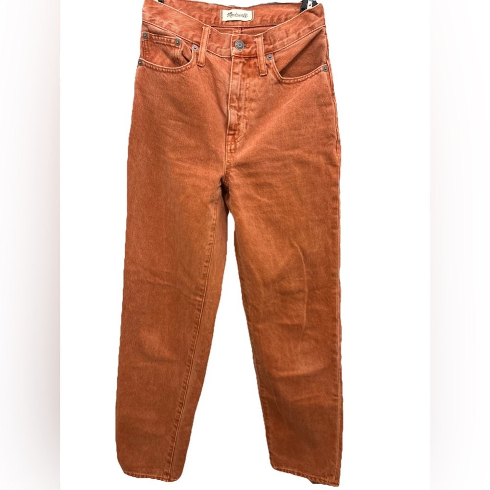 Madewell Rust Straight Jeans